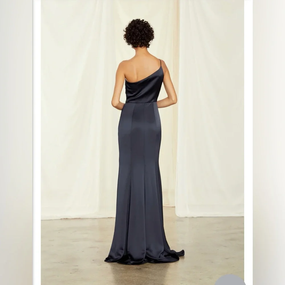 Amsale Kaia Black Bridesmaids Dress Size 6 - Picture 2 of 3